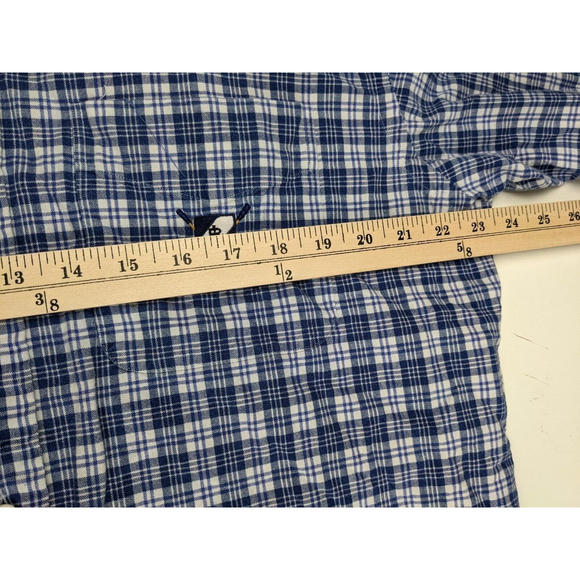 Ralph Lauren Tilden Blue Plaid Short Sleeve Button Down Mens Shirt Size Medium - Picture 5 of 7